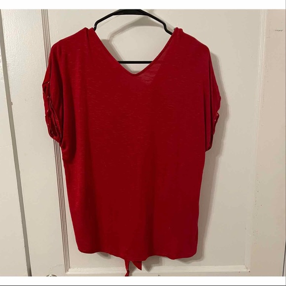 *2 FOR $15* Universal Thread red white tie front top S - Picture 3 of 5